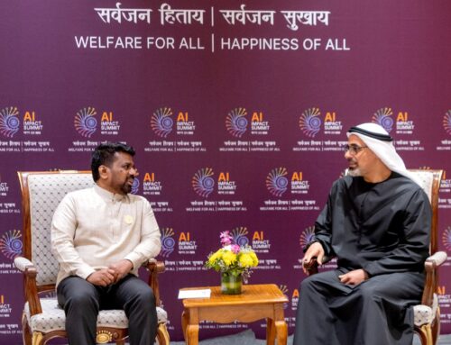 A bilateral discussion between President Anura Kumara Dissanayake and Crown Prince of Abu Dhabi Sheikh Khaled bin Mohamed bin Zayed Al Nahyan